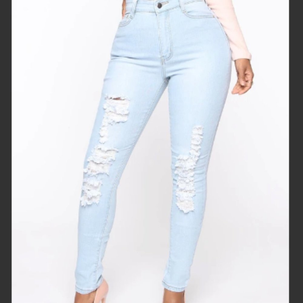 Fashion Nova Distressed Jeans